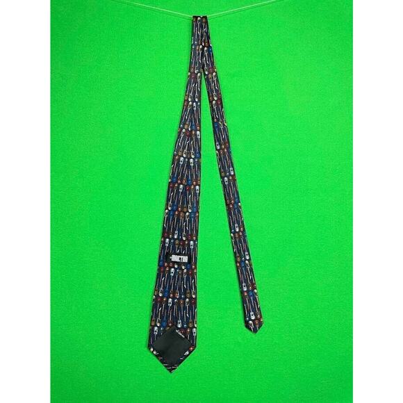 Addiction Guitars Men's Neck Tie Multicolor Acoustic Electric Music - Picture 5 of 8